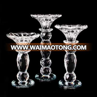 flower shape wedding crystal candle holder,wedding candlabra candlestick  for table decoration