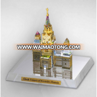 Crystal makkah & clock tower model souvenir building model